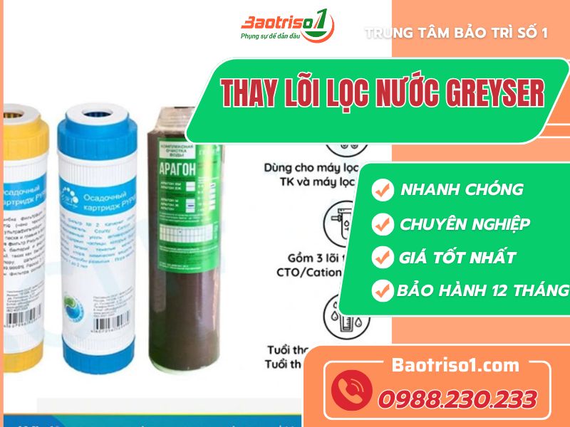 dịch vụ Thay lõi lọc nước Geyser tại nhà Hà Nội