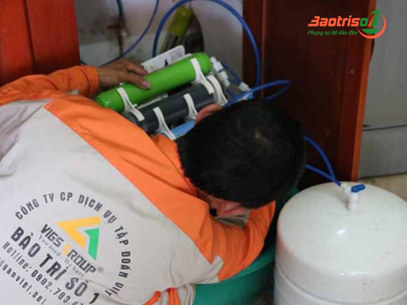 Quy trình thay lõi lọc cho máy lọc nước Haohsing của Baotriso1