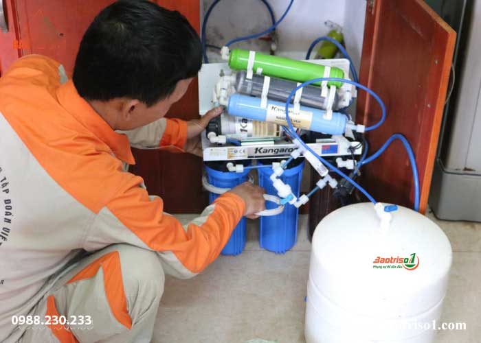 Sửa máy lọc nước Kangaroo bị rò nước triệt để tại nhà