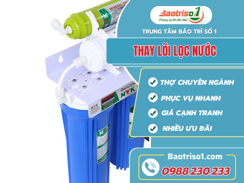 Baotriso1 thay lõi lọc nước chất lượng, giá tốt tại Hà Nội