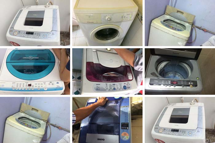 Dịch vụ sửa máy giặt Sanyo tại nhà ở Bảo Trì Số 1 - Kỹ thuật đang mày mò tận tình sửa chữa