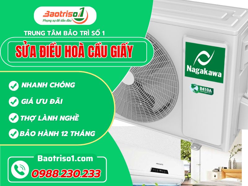 Sửa điều Hòa Cầu Giấy Cam Kết Hết Lỗi 1 Lần Duy Nhất đến Nhà