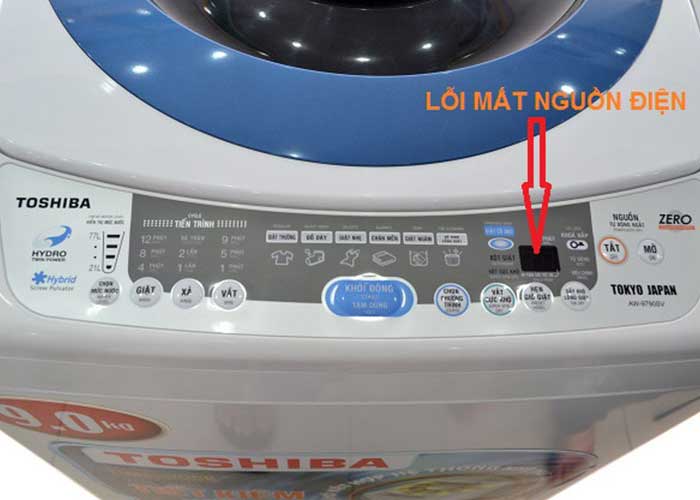 Nguyên nhân, cách sửa máy giặt Toshiba báo lỗi mất nguồn tại nhà 