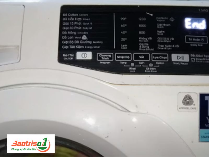 Máy giặt Electrolux báo lỗi End là gì? Dấu hiệu nhận biết