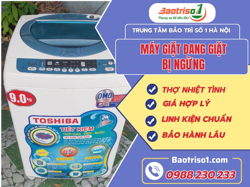 Baotriso1 chỉ cách sửa máy giặt đang giặt bị ngừng hết lỗi nhanh