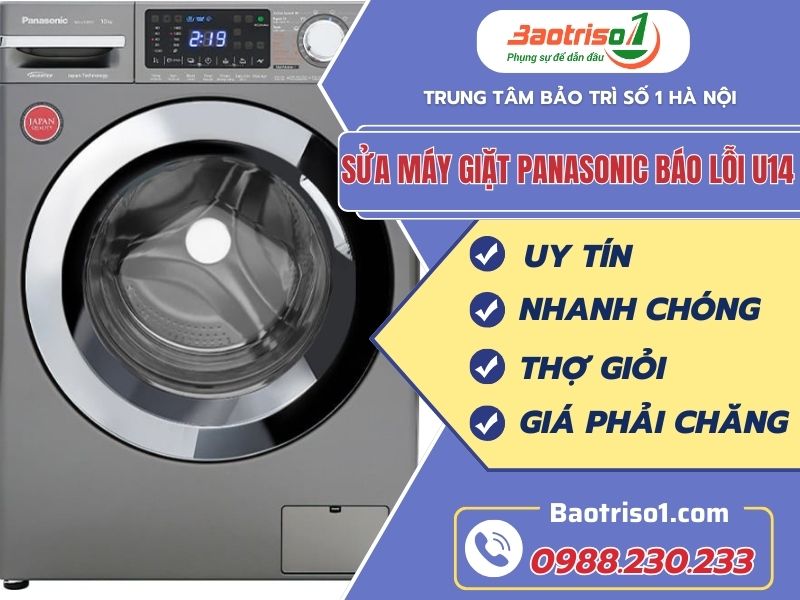Sửa máy giặt Panasonic báo lỗi U14