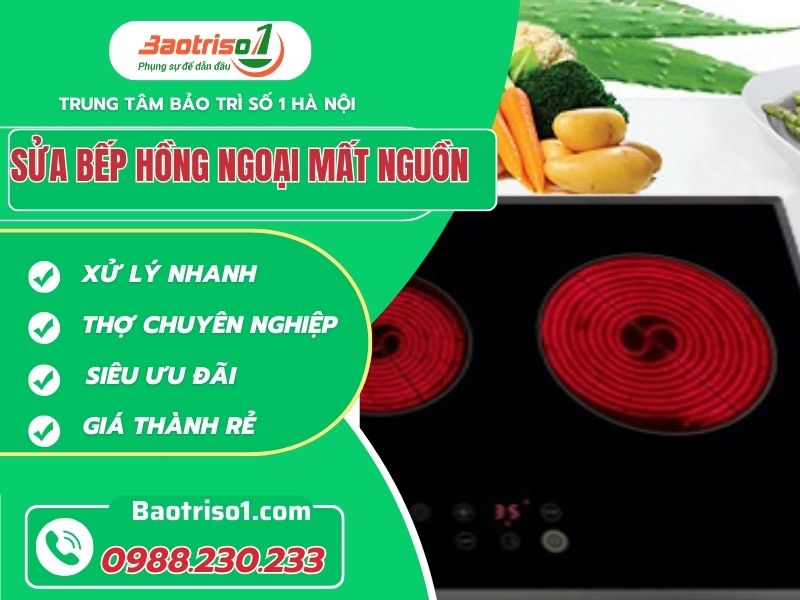 Hướng dẫn sửa bếp hồng ngoại mất nguồn chi tiết, dễ thao tác