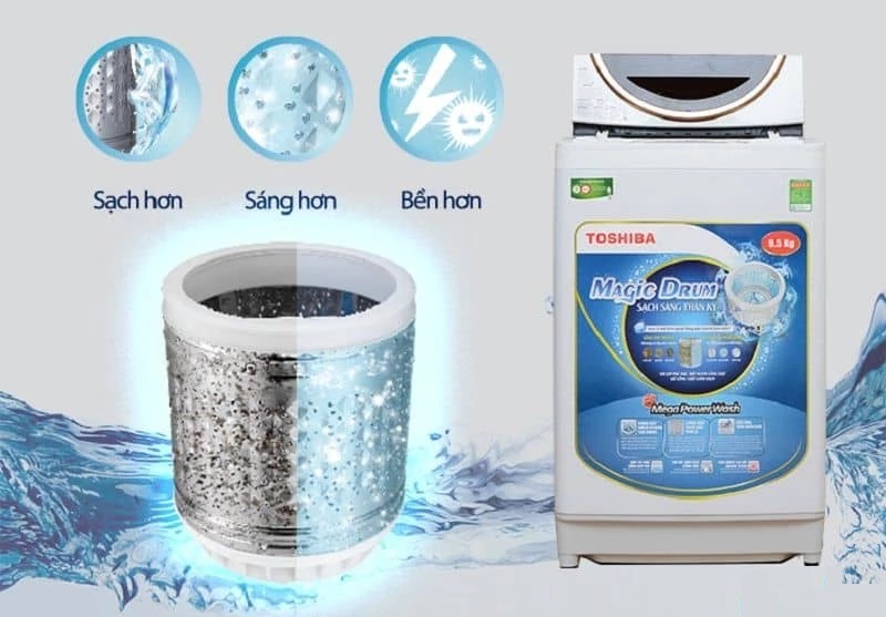 Hướng dẫn cách vệ sinh máy giặt cửa trên bằng các chất tẩy rửa