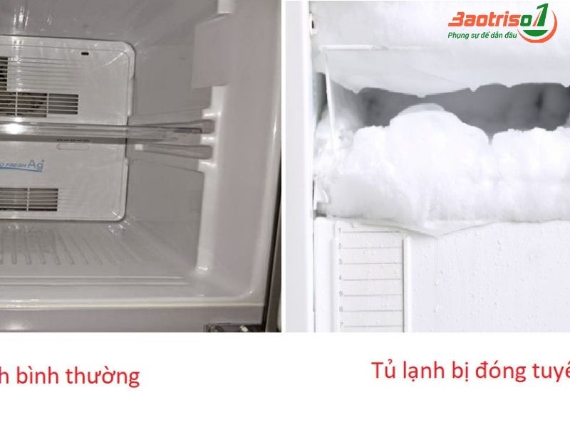Tủ lạnh bị đóng tuyết