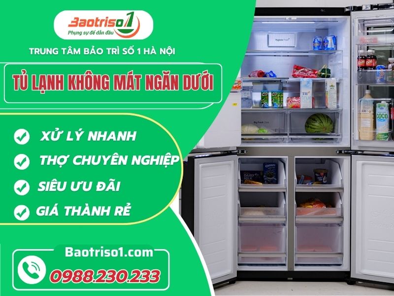 Bỏ túi cách sửa tủ lạnh không mát ngăn dưới đơn giản,hiệu quả nhanh 