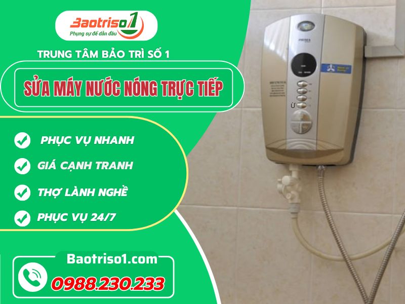 Sửa máy nước nóng trực tiếp tại nhà có mặt sau 30 phút