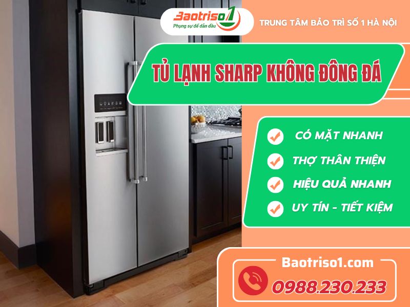 Sửa tủ Lạnh Sharp Không đông đá Baotriso1