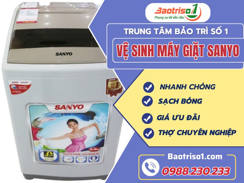 Baotriso1 Vệ Sinh Máy Giặt Sanyo 