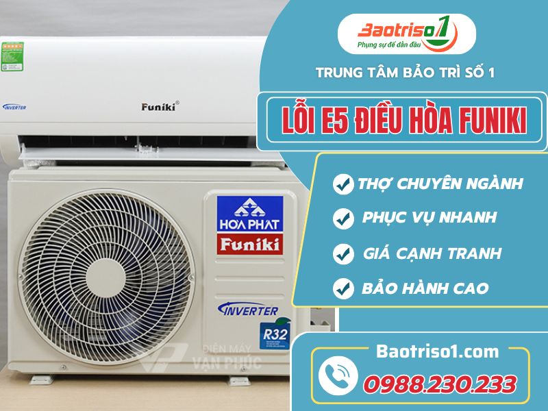 Cách sửa lỗi E5 điều hòa Funiki tại nhà. Đơn giản, ai cũng làm được
