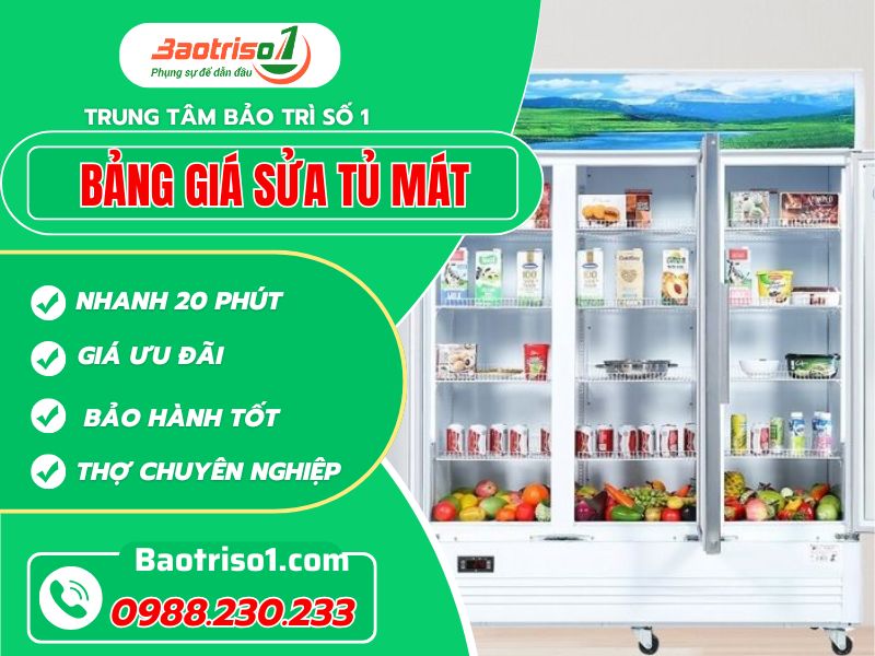 Cập nhật bảng giá sửa tủ mát tại nhà Hà Nội mới nhất
