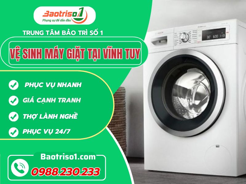 Vệ sinh máy giặt tại Vĩnh Tuy nhanh chóng chuyên nghiệp!