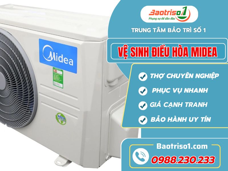 Bí quyết vệ sinh điều hòa Midea sạch sâu, giúp máy bền và tiết kiệm điện