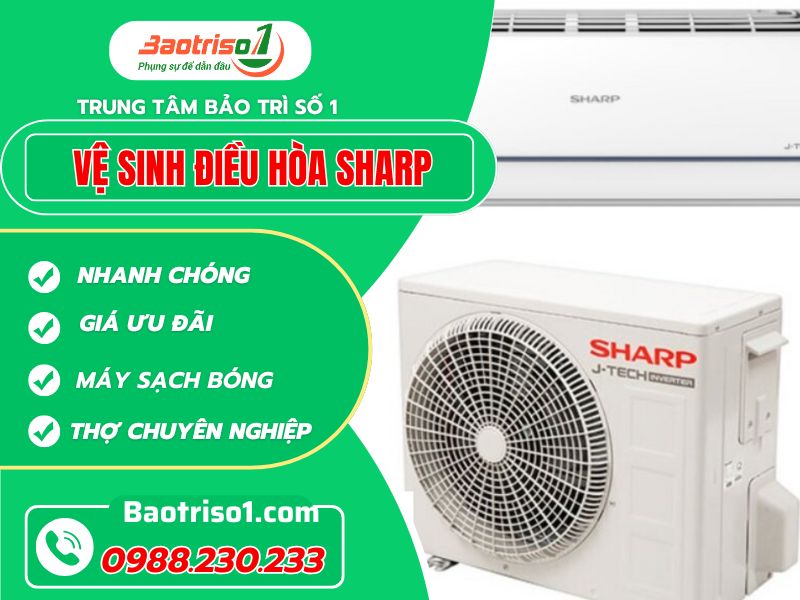 Bí quyết vệ sinh điều hòa Sharp sạch sâu, tiết kiệm điện